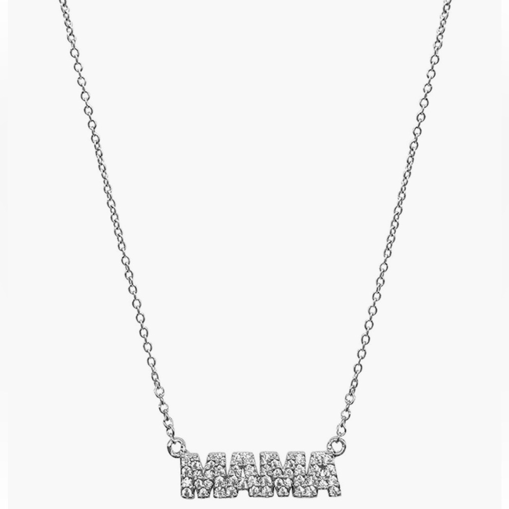 NIB Adornia Swarovski Crystal Mama Necklace